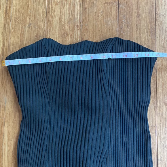 NBD Black Strapless Ribbed Dress Size M NWT - Picture 3 of 6